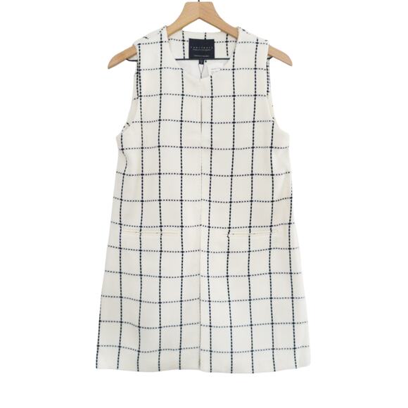 NEW Sanctuary Tweed Sleeveless White and Black Vest - Small - Picture 4 of 7